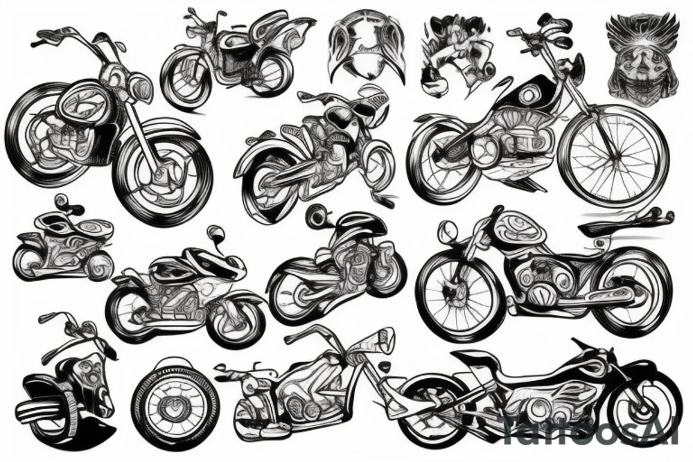 Bike rider tattoo idea