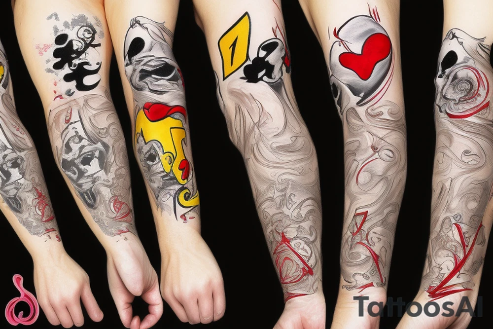 joker with cigarette tattoo idea