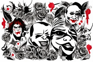 joker with cigarette tattoo idea