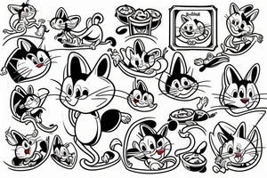 Tom and Jerry tattoo idea