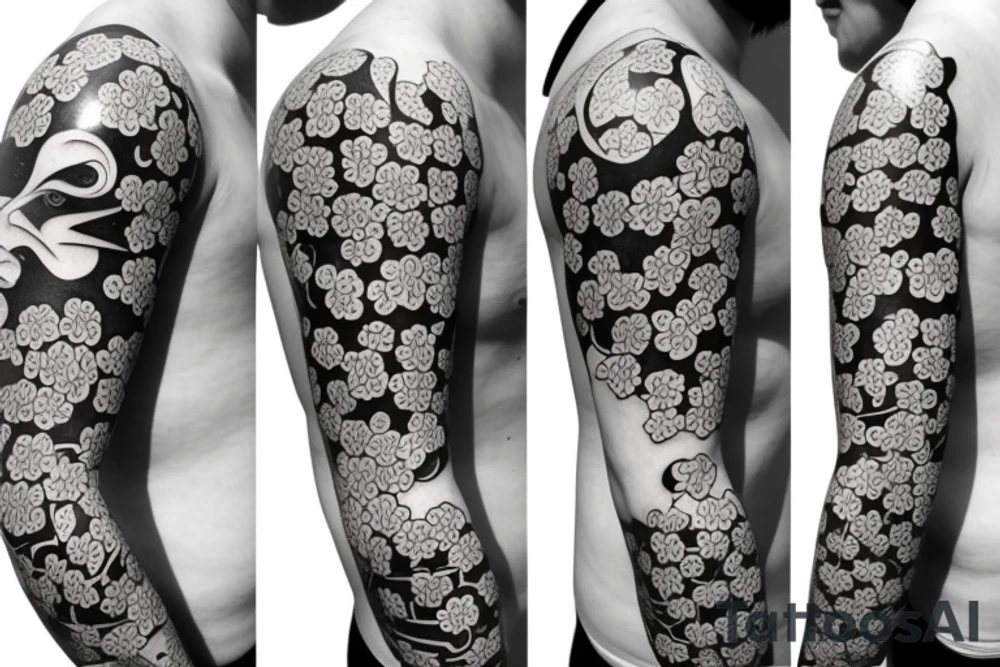 japanese samurai, japanese buildings, cherry blossom tattoo idea