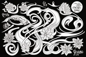 Breathe and serenity symbolism tattoo idea