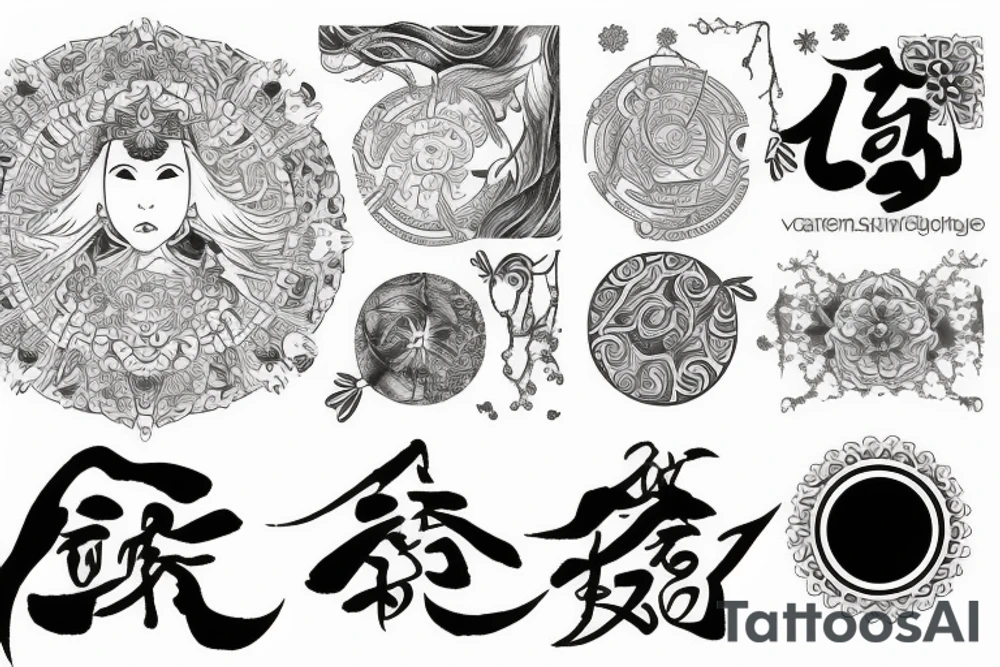 Breathe and serenity symbolism tattoo idea