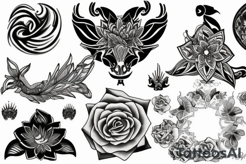 Breathe and serenity symbolism tattoo idea