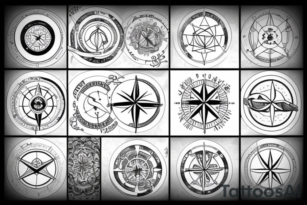 Breathe and serenity symbolism compass oam tattoo idea Breathe and serenity symbolism compass oam tattoo idea
