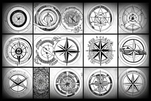 Breathe and serenity symbolism compass oam tattoo idea