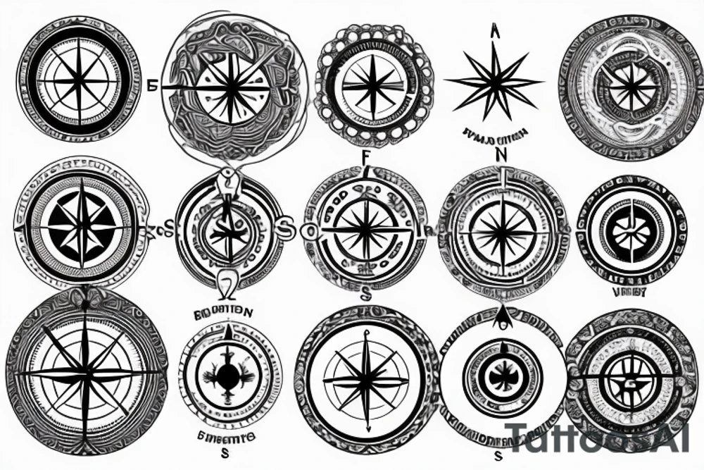 Breathe and serenity symbolism compass oam tattoo idea Breathe and serenity symbolism compass oam tattoo idea
