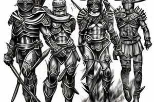 Spartan and collosseum tattoo idea