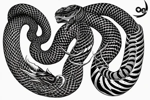 King cobra SNAKE coiling arm sleeve. Menacing very wide open mouth with big fangs. Snake is facing north. Polynesian tattoo idea