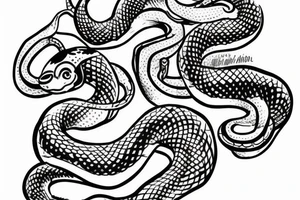 Bionic baby snake tattoo idea