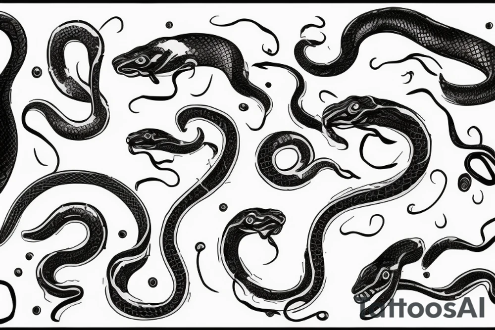 Black snake tattoo idea