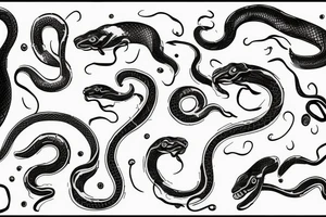 Black snake tattoo idea
