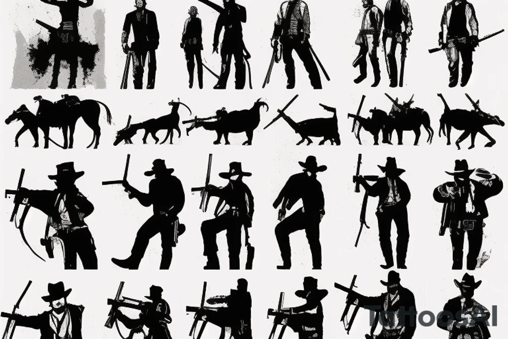 red dead redemption gun tattoo idea
