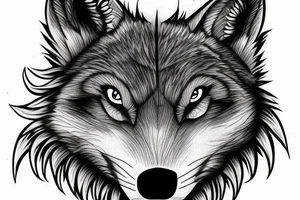 forest wolf tattoo idea
