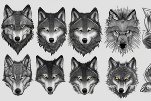 forest wolf tattoo idea