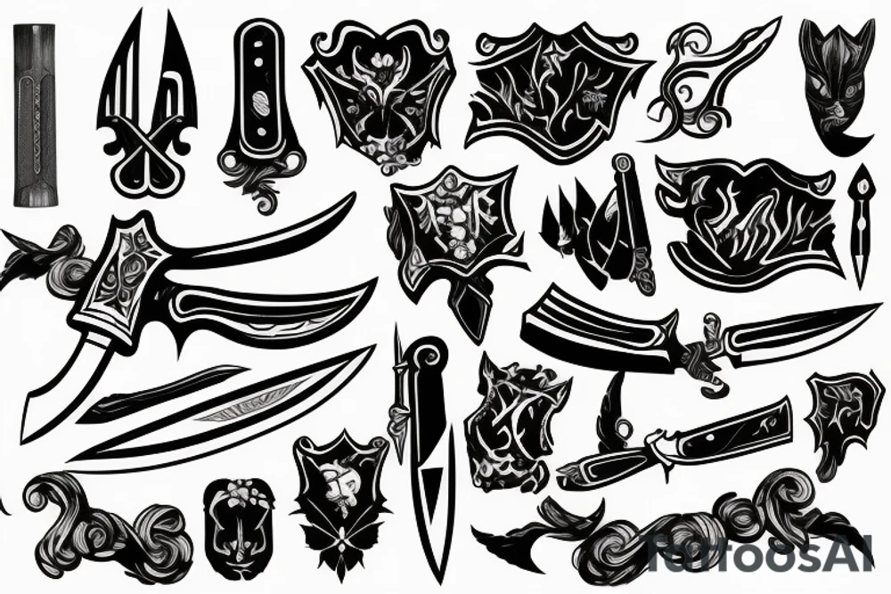knife tattoo idea