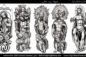 Biblical, cross, Jesus, God tattoo idea