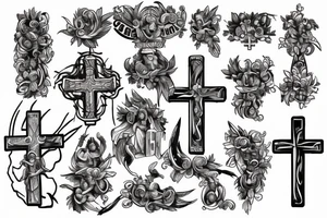 Biblical, cross, Jesus, God tattoo idea