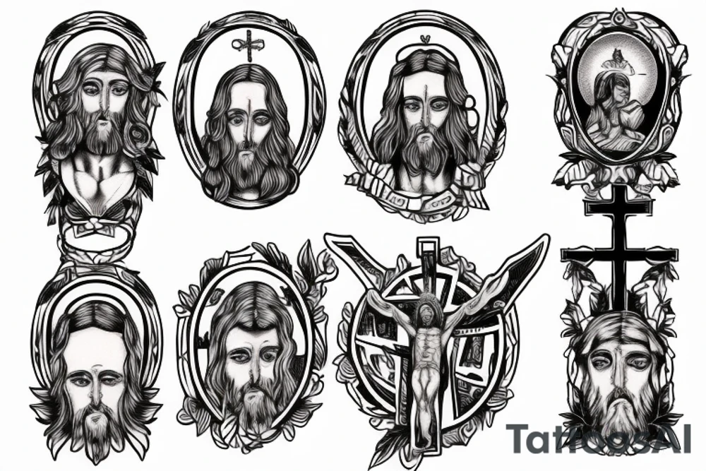 Biblical, cross, Jesus, God tattoo idea