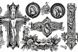 Biblical, cross, Jesus, God tattoo idea