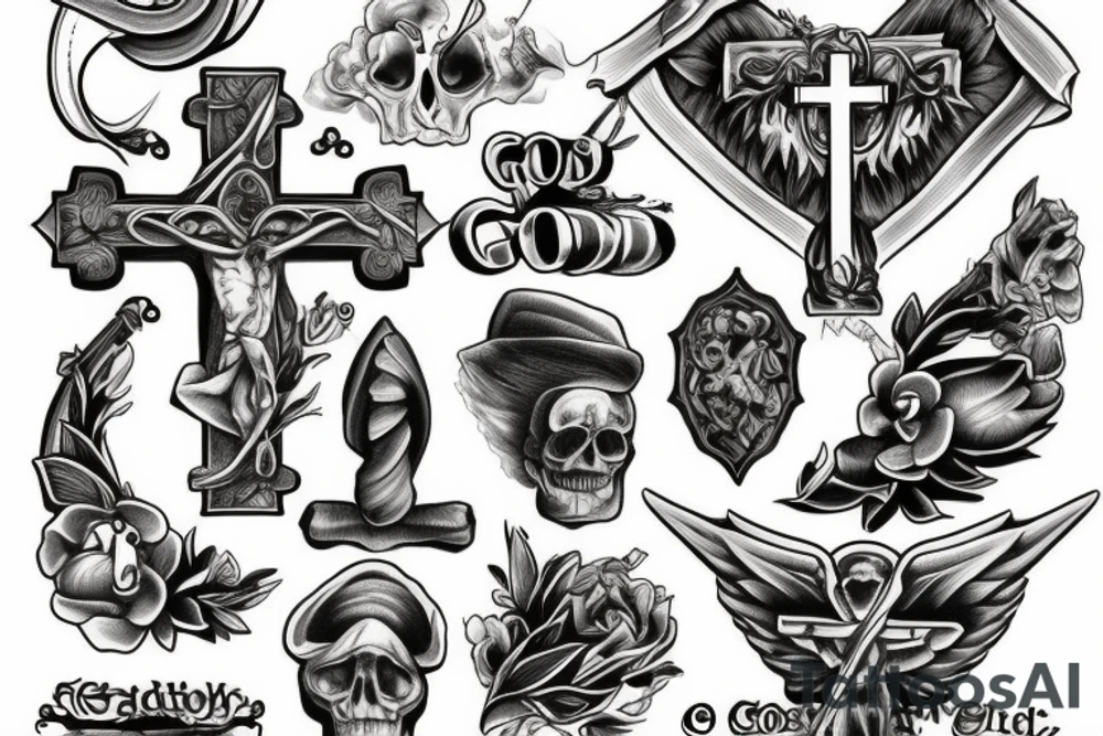 Cross, God, tattoo idea
