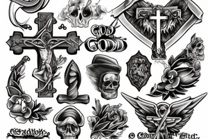 Cross, God, tattoo idea