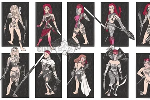Queer female knight tattoo idea