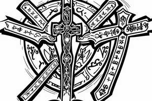 CRUX SCUTUM THE CROSS IS MY SHIELD tattoo idea