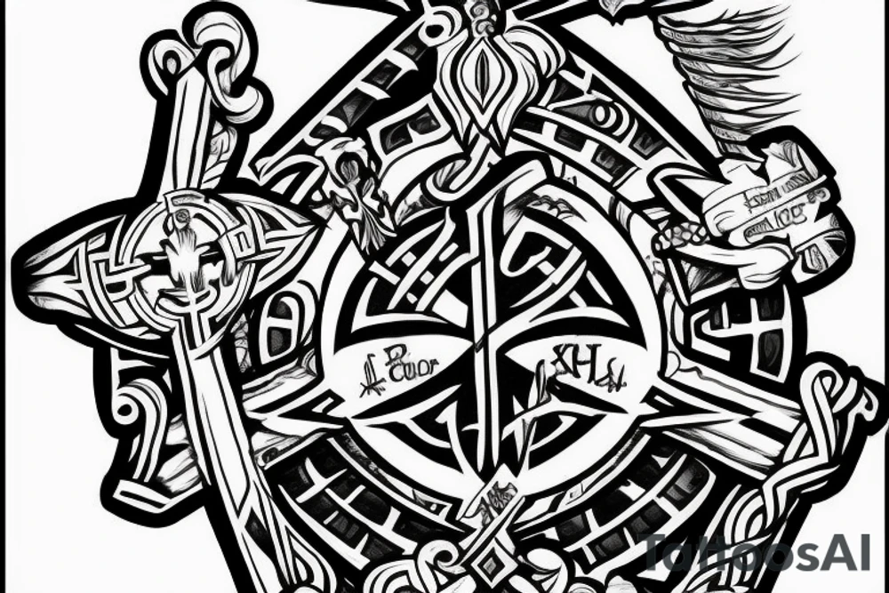 CRUX SCUTUM THE CROSS IS MY SHIELD tattoo idea