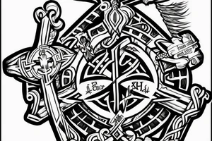 CRUX SCUTUM THE CROSS IS MY SHIELD tattoo idea