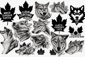 Wolves, Port adelaide, maple leafs tattoo idea