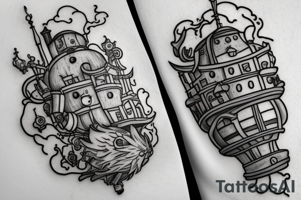 Howl's moving castle tattoo idea