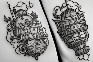 Howl's moving castle tattoo idea