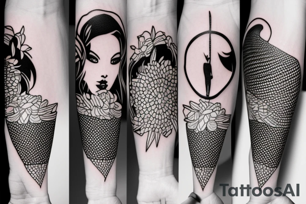 Girl on a longboard tattoo idea