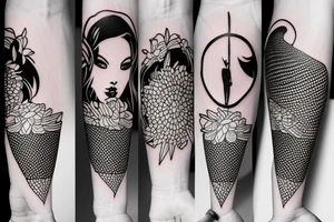 Girl on a longboard tattoo idea