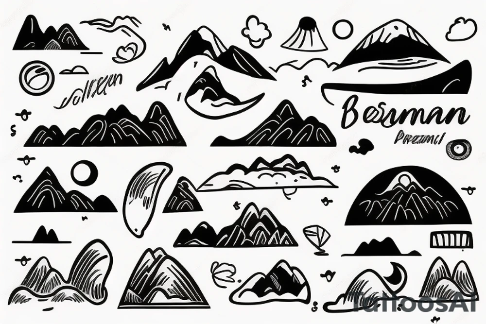 The two mountains you can see from the ipanema beach in brazil tattoo idea