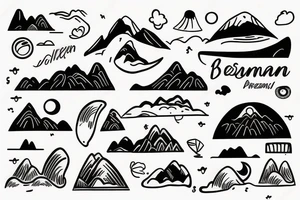 The two mountains you can see from the ipanema beach in brazil tattoo idea