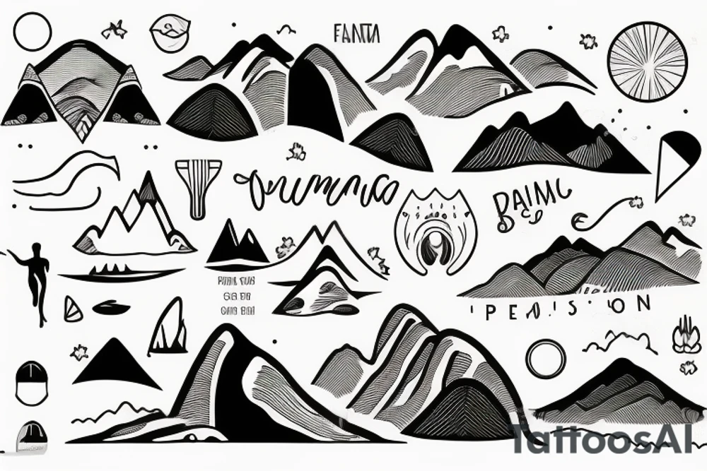 The two mountains you can see from the ipanema beach in brazil tattoo idea