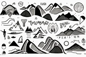 The two mountains you can see from the ipanema beach in brazil tattoo idea