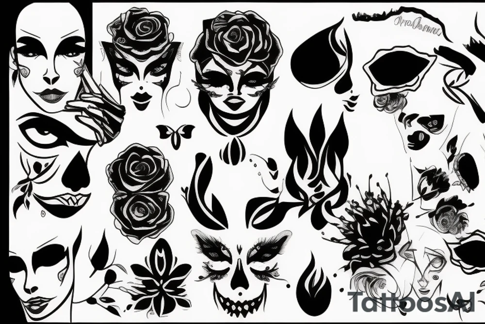 a face tattoo idea