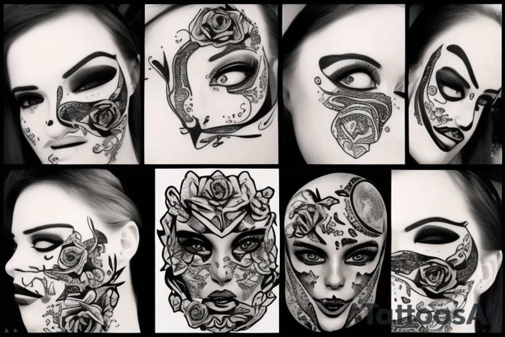 a face tattoo idea
