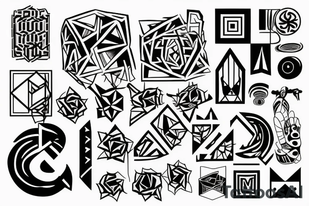 Cube dislocated tattoo idea