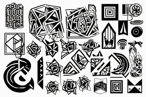 Cube dislocated tattoo idea