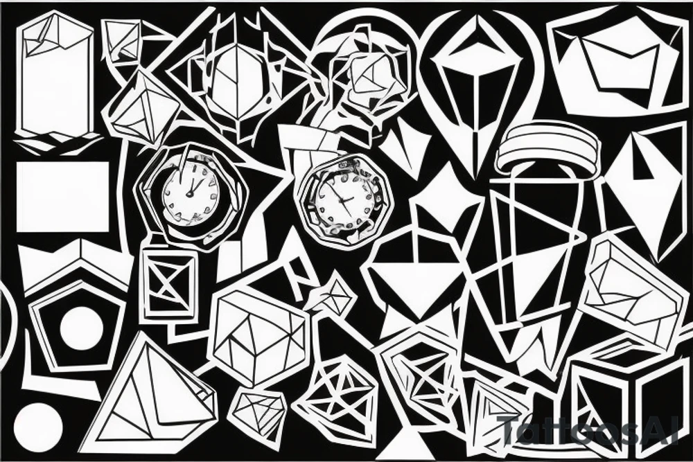 Cube dislocated tattoo idea