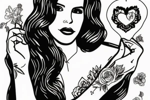 Lana del Rey tattoo idea
