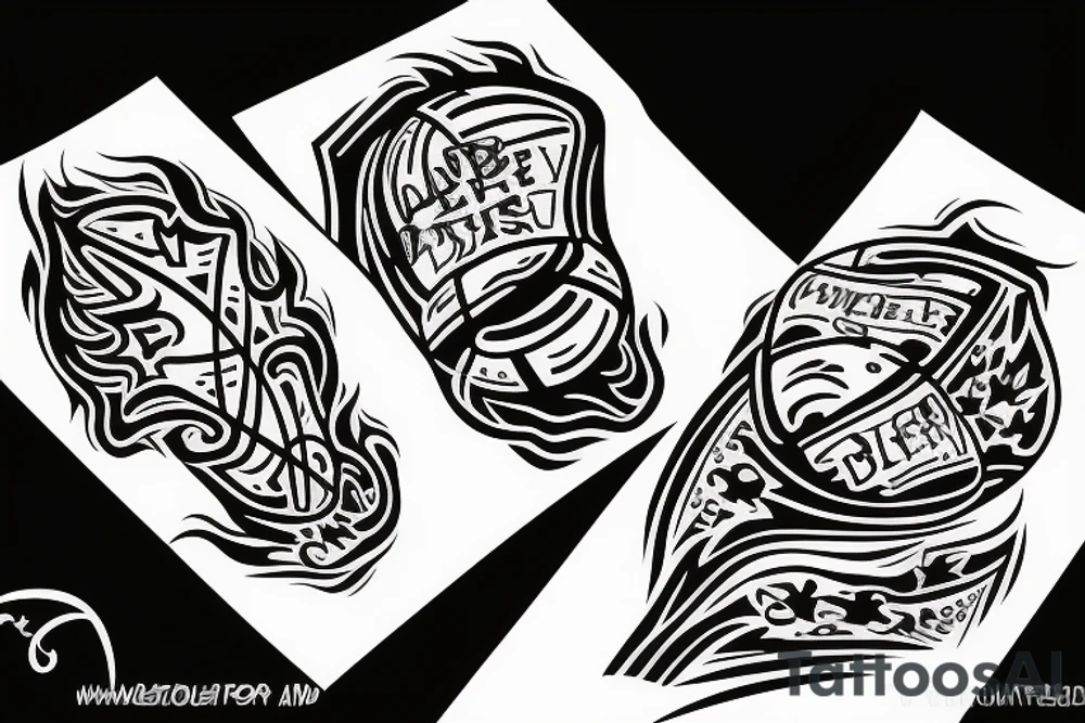Basketball fire tattoo idea