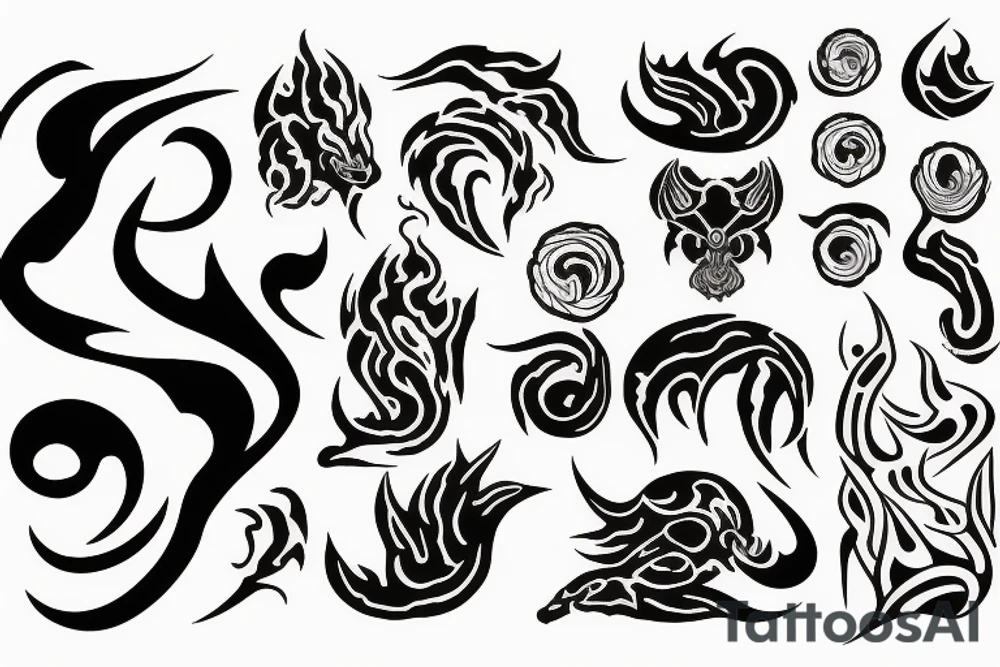 aries with fire tattoo idea