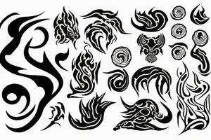 aries with fire tattoo idea