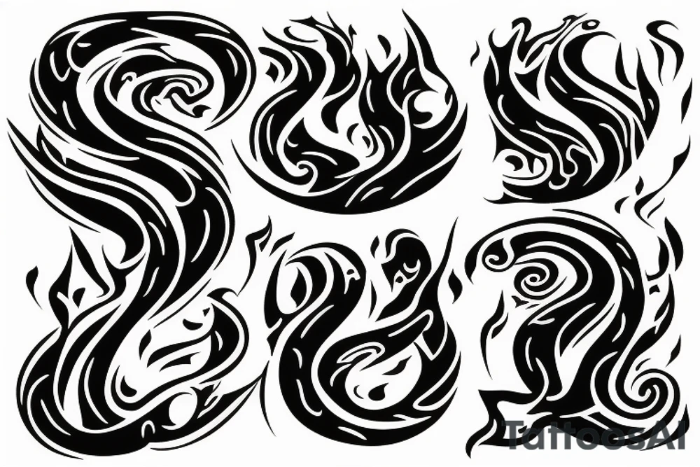 aries with fire tattoo idea