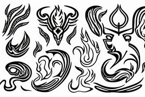 aries with fire tattoo idea